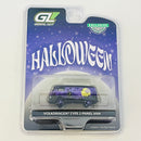 2025 Greenlight Hobby Exclusive Halloween Volkswagen Type 2 Panel Van morado Llantas de Goma