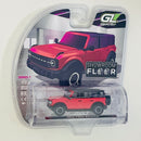 2025 Greenlight Showroom Floor 2024 Ford Bronco rojo Llantas de Goma