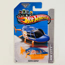2013 Hot Wheels HW City Propper Chopper azul con Hélices Rotativas