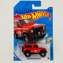 2020 Hot Wheels Factory Fresh Land Rover Defender 90 rojo BAJA5 Primera Edición