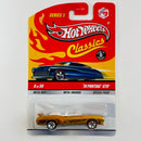 2009 Hot Wheels ERROR de FÁBRICA Classics Series 5 70 Pontiac GTO dorado spectraflame Redline 5SP base ZAMAC - Llanta trasera sin Redline