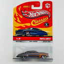 2009 Hot Wheels Classics Series 5 Fish'd & Chip'd Jaguar Mark X negro spectraflame Whitewall 5SP base ZAMAC
