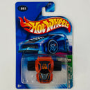2004 Hot Wheels First Editions Fatbax B-Machine 097 naranja metálico 5SP base ZAMAC Primera Edición