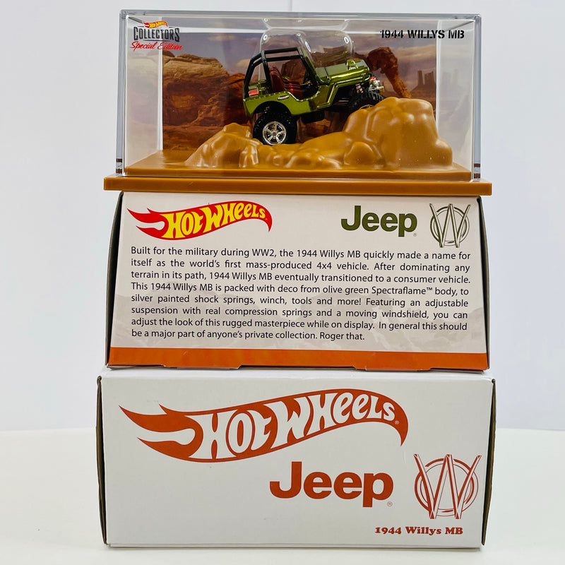 2021 Hot Wheels RLC Jeep 1944 Willys MB Exclusivo Red Line Club verde spectraflame Llantas de Goma RR Primera Edición