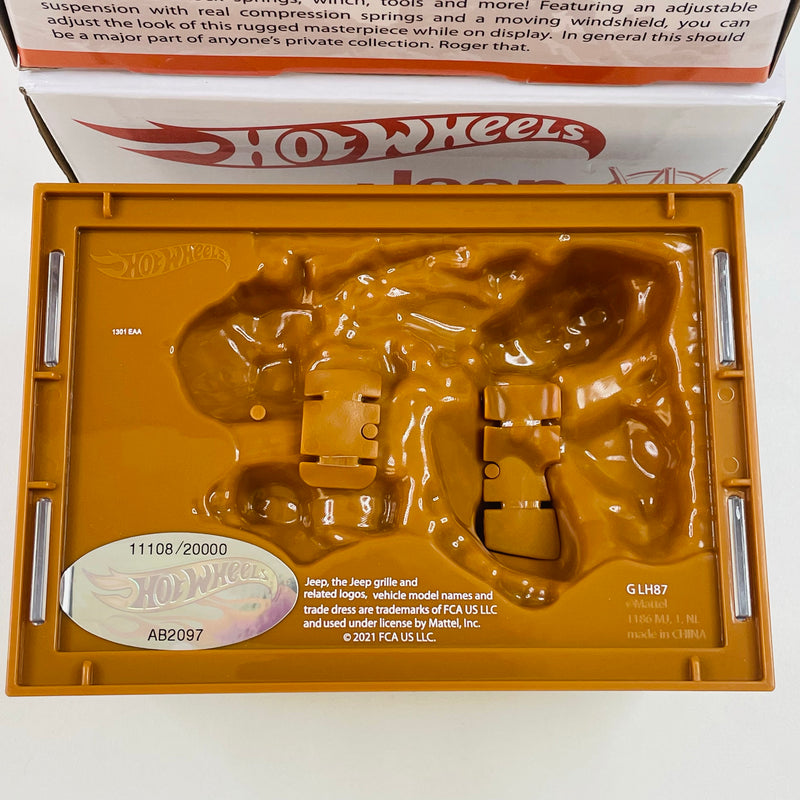 2021 Hot Wheels RLC Jeep 1944 Willys MB Exclusivo Red Line Club verde spectraflame Llantas de Goma RR Primera Edición
