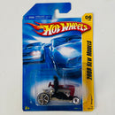 2008 Hot Wheels New Models Dragtor rojo metálico OH5 base ZAMAC Primera Edición - Detalle Burbuja