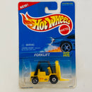1996 Hot Wheels CAT Forklift 475 amarillo BW con 5SP base ZAMAC