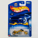 2003 Hot Wheels Blast Lane 136 dorado metálico MC3 base ZAMAC