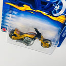 2003 Hot Wheels Blast Lane 136 dorado metálico MC3 base ZAMAC