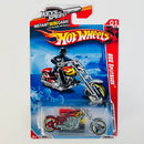 2010 Hot Wheels Race World Highway OCC Splitback rojo con flamas MC3 base ZAMAC