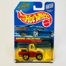 2000 Hot Wheels Virtual Collection CAT Wheel Loader blanco con rojo SB base ZAMAC