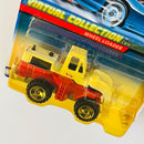2000 Hot Wheels Virtual Collection CAT Wheel Loader blanco con rojo SB base ZAMAC