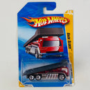 2010 Hot Wheels New Models Back Slider rojo con flamas 5SP Primera Edición - Detalle Burbuja