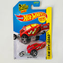 2014 Hot Wheels HW Off-Road HW Poppa Wheelie rojo 5SP base ZAMAC Primera Edición