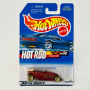 2000 Hot Wheels Hot Rod Magazine 1930 Ford Phaeton Model A rojo metálico LW base ZAMAC