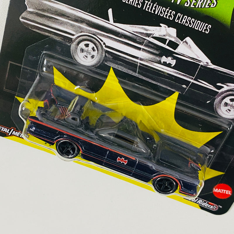 2025 Hot Wheels Premium Pop Culture Batman Classic TV Series Batmobile azul oscuro metálico Llantas de Goma RR
