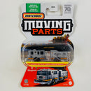 2023 Matchbox Moving Parts 70 Years Special Edition Seagrave Fire Truck plata metálico Camión Bombero