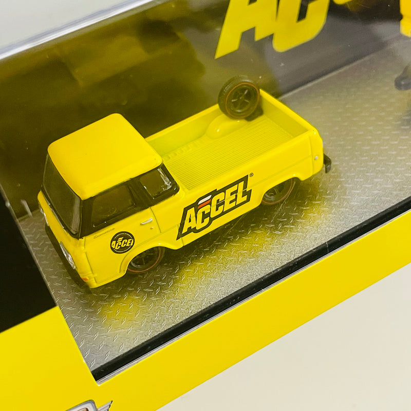 2021 M2 Machines Auto-Haulers Limited Edition 1/8,400 Holley Accel 1964 Ford Econoline Truck y 1988 Ford Mustang GT R52 21-29 con Llantas de Goma