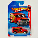 2010 Hot Wheels Race World City Armored Truck rojo 5SP base ZAMAC