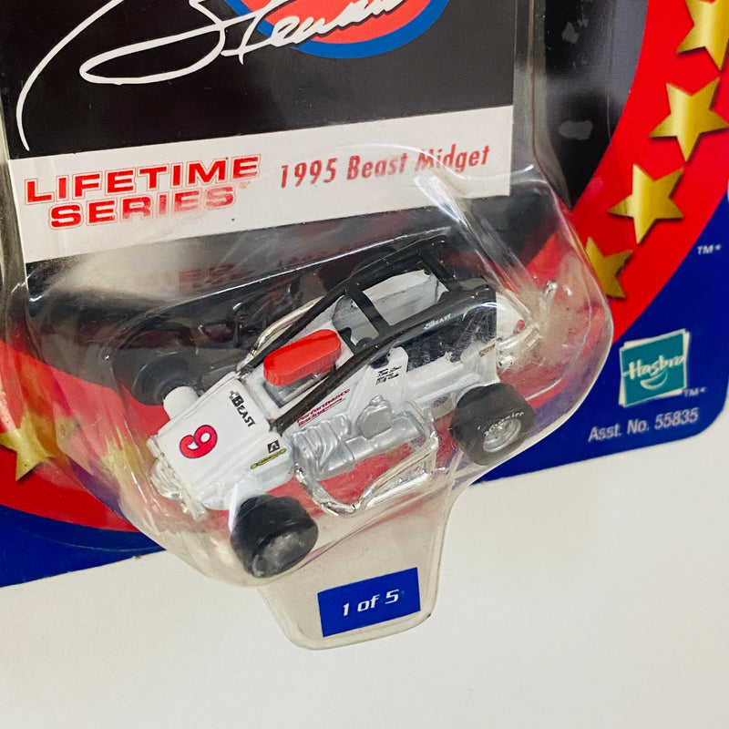 2001 Hasbro Winners Circle NASCAR Lifetime Series Tony Stewart 1995 Beast Midget blanco Llantas Hoosier