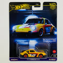 2024 Hot Wheels Premium Car Culture Exotic Envy 71 Porsche 911 amarillo Llantas de Goma RR