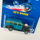 1995 Hot Wheels 40s Woodie Ford 217 turquesa 7SP base ZAMAC