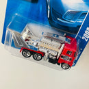 2008 Hot Wheels All Stars Semi Fast II Ford Stake Bed Truck rojo 5SP