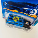 2003 Hot Wheels Wild Wave 40s Woodie Ford 057 azul 5SP base ZAMAC