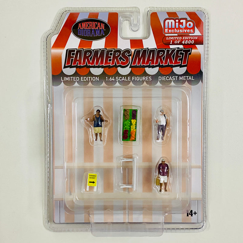 2022 American Diorama MiJo Exclusives 1:64 Limited Edition 1/4,800 Farmers Market Figuras Diorama Mercado de Agricultores