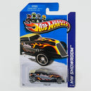 2013 Hot Wheels HW Showroom Phaeton negro con flamas PR5 base ZAMAC
