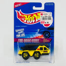 1996 Hot Wheels Fire Squad Series Flame Stopper amarillo Bombero SB con Grúa Móvil