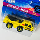 1996 Hot Wheels Fire Squad Series Flame Stopper amarillo Bombero SB con Grúa Móvil