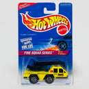 1996 Hot Wheels Fire Squad Series Flame Stopper amarillo Bombero CT con Grúa Móvil