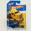 2012 Hot Wheels New Models Hiway Hauler 2 dorado metálico 5SP Primera Edición - Detalle Burbuja