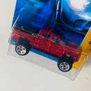 2007 Hot Wheels New Models Dodge Ram 1500 rojo con flamas 5SP Primera Edición