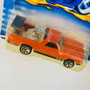 2000 Hot Wheels 68 El Camino Chevrolet 246 naranja metálico 5SP base ZAMAC