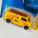2008 Hot Wheels New Models Custom 77 Dodge Van amarilla OH5 Primera Edición