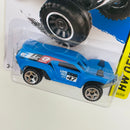 2014 Hot Wheels HW Off-Road Land Crusher azul 5SP base ZAMAC Primera Edición