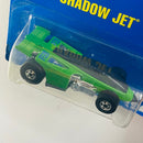 1992 Hot Wheels Shadow Jet 182 verde BW base ZAMAC variante tampo Inter Cooled color amarillo