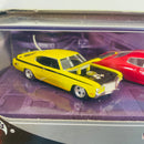 2001 Hot Wheels 100% Limited Edition 30th Anniversary of 71 Muscle Cars Set de 4 con Llantas de Goma RR - 1971 Buick GSX, 1971 Ford Torino, 71 Chevelle Chevrolet y 1971 Dodge Charger