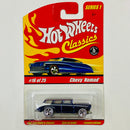 2005 Hot Wheels Classics Series 1 Chevy Nomad negro spectraflame 5SP base ZAMAC