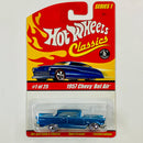 2005 Hot Wheels Classics Series 1 1957 Chevy Bel Air azul spectraflame 5SP base ZAMAC