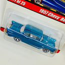 2005 Hot Wheels Classics Series 1 1957 Chevy Bel Air azul spectraflame 5SP base ZAMAC