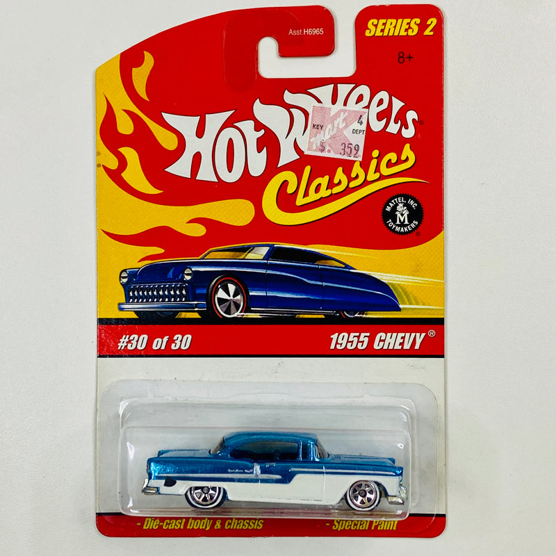 2006 Hot Wheels Classics Series 2 1955 Chevy celeste spectraflame 7SP base ZAMAC