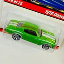 2005 Hot Wheels Classics Series 1 1970 Chevelle Chevrolet verde spectraflame Goodyear 5SP base ZAMAC