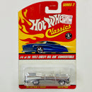 2006 Hot Wheels Classics Series 2 1957 Chevy Bel Air Convertible cromado spectraflame Goodyear 7SP base ZAMAC