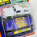 1999 Matchbox Star Car Collection Laverne & Shirley Shotz Brewery Van blanco - Detalle Burbuja