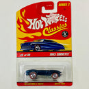 2006 Hot Wheels Classics Series 2 1965 Corvette Chevrolet azul oscuro spectraflame Redline 5SP base ZAMAC
