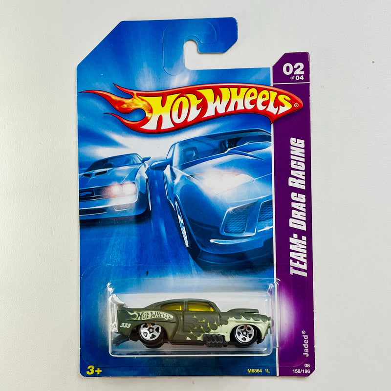2008 Hot Wheels Team Drag Racing Jaded verde oliva 5SP