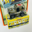 1998 Matchbox Star Car Collection M*A*S*H MASH 4077's Jeep verde militar con Cubierta Desmontable
